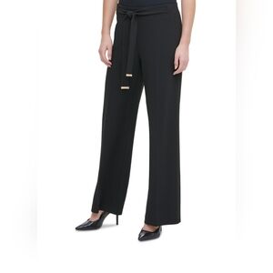 Calvin Klein Tie Front Wide Leg Pants